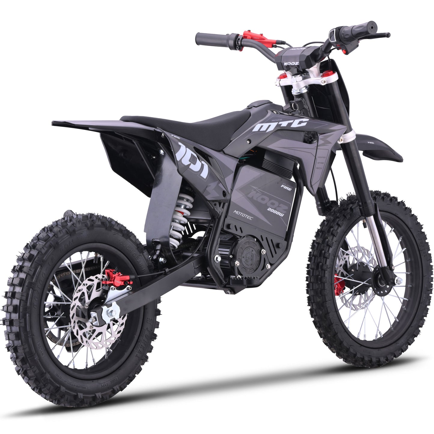 MotoTec 60V 2000W Pro Electric Dirt Bike Lithium Grey (HP115E) - view 6