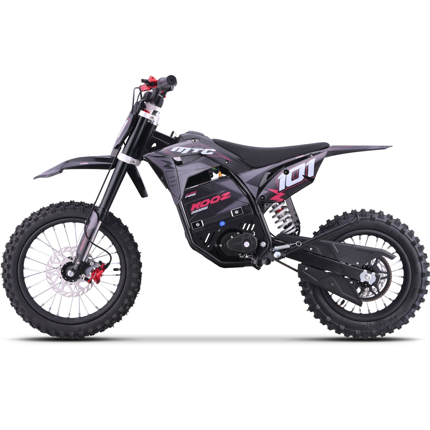 MotoTec 60V 2000W Pro Electric Dirt Bike Lithium Red (HP115E) - view 4