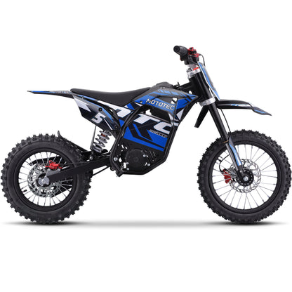 MotoTec 60V 2000W Pro Electric Dirt Bike Lithium Blue - view 2
