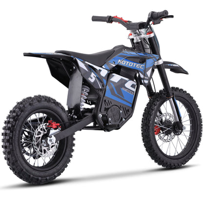 MotoTec 60V 2000W Pro Electric Dirt Bike Lithium Blue - view 3