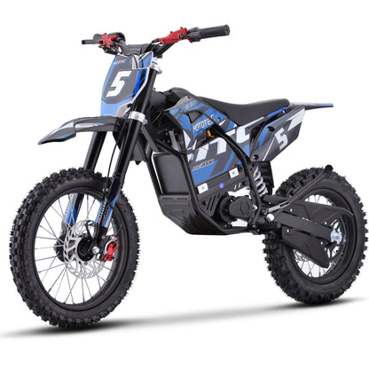 MotoTec 60V 2000W Pro Electric Dirt Bike Lithium Blue - view 6