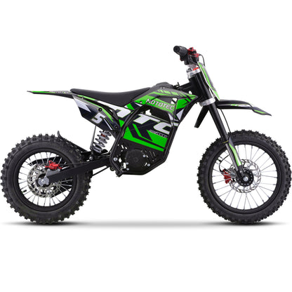 MotoTec 60V 2000W Pro Electric Dirt Bike Lithium Green - view 2