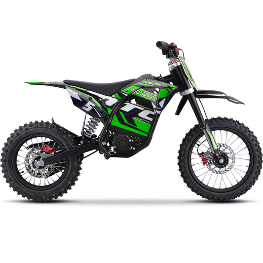 MotoTec 60V 2000W Pro Electric Dirt Bike Lithium Green - view 2