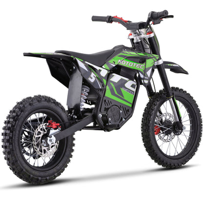 MotoTec 60V 2000W Pro Electric Dirt Bike Lithium Green - view 3