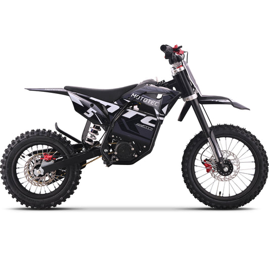 MotoTec 60V 2000W Pro Electric Dirt Bike Lithium Grey - view 2