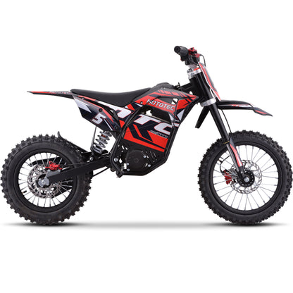 MotoTec 60V 2000W Pro Electric Dirt Bike Lithium Red - view 2
