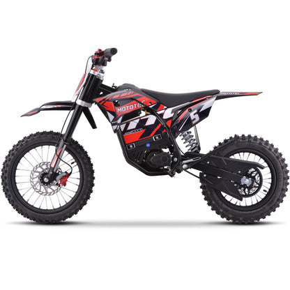 MotoTec 60V 2000W Pro Electric Dirt Bike Lithium Red - view 4