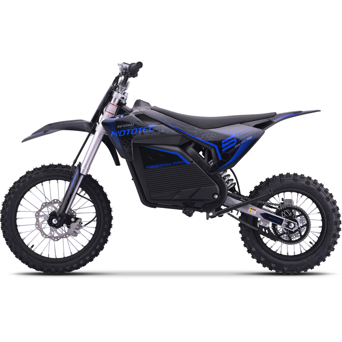 MotoTec 72V 7000W Pro Electric Dirt Bike Lithium Blue - view 5