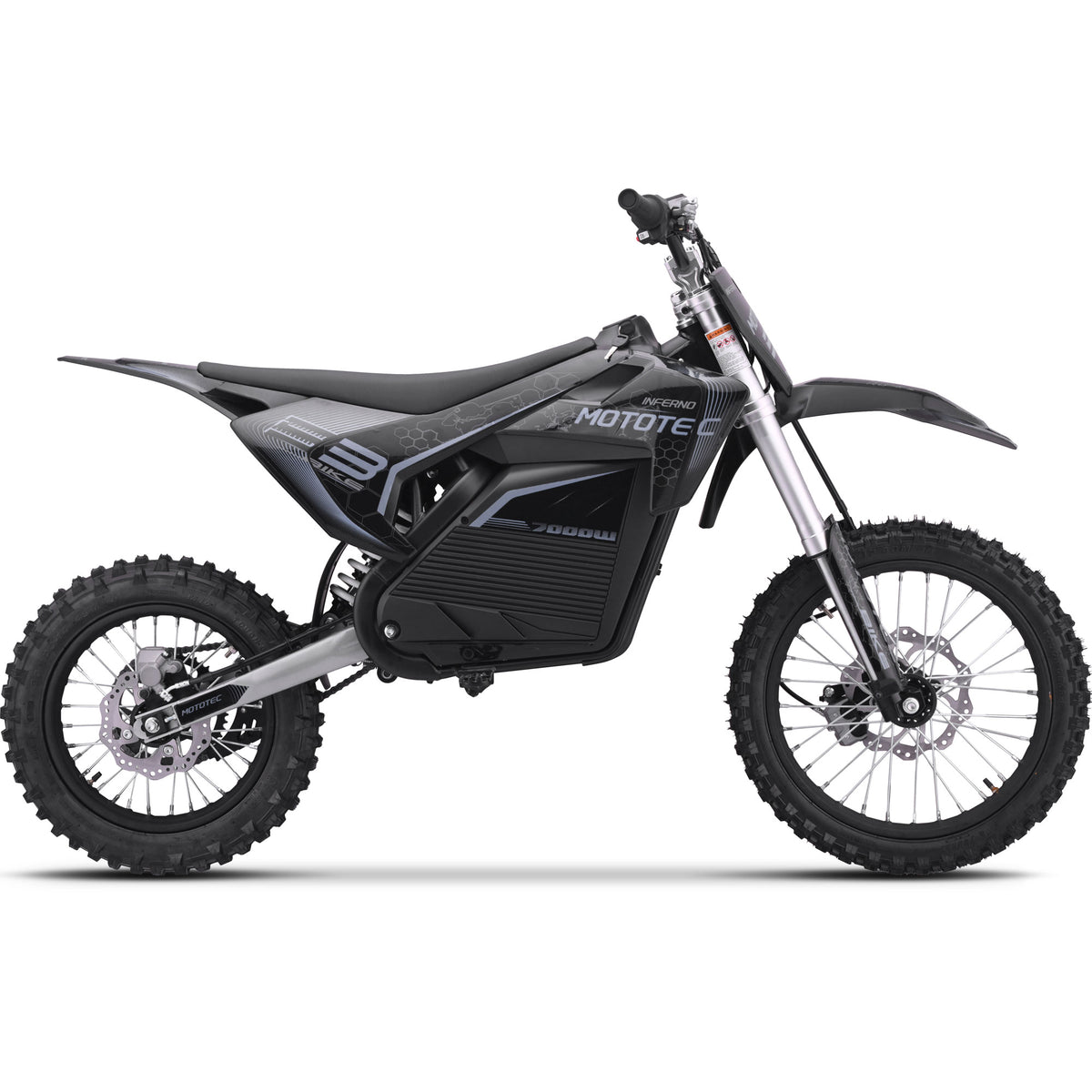 MotoTec 72V 7000W Pro Electric Dirt Bike Lithium Grey - view 4