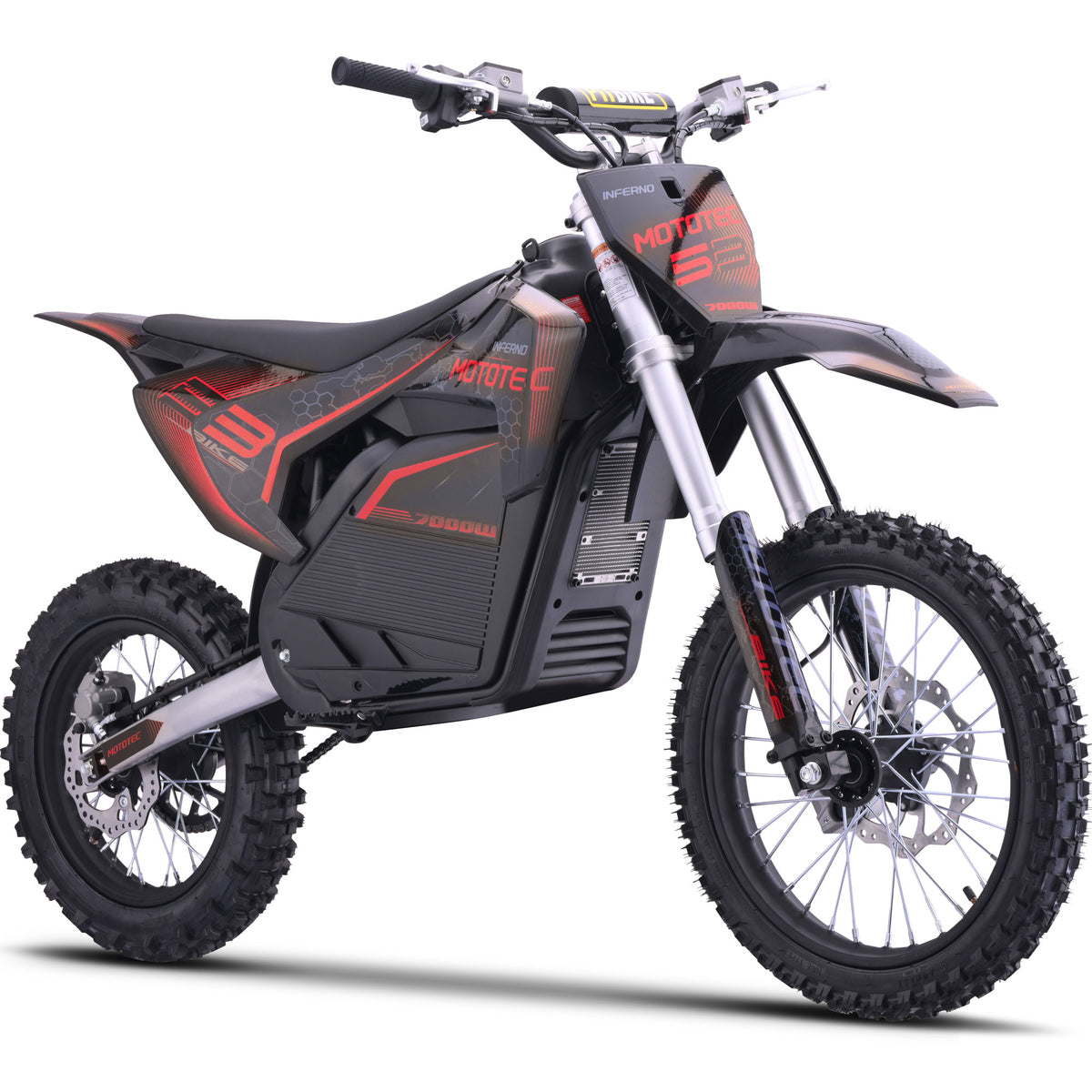 MotoTec 72V 7000W Pro Electric Dirt Bike Lithium Red