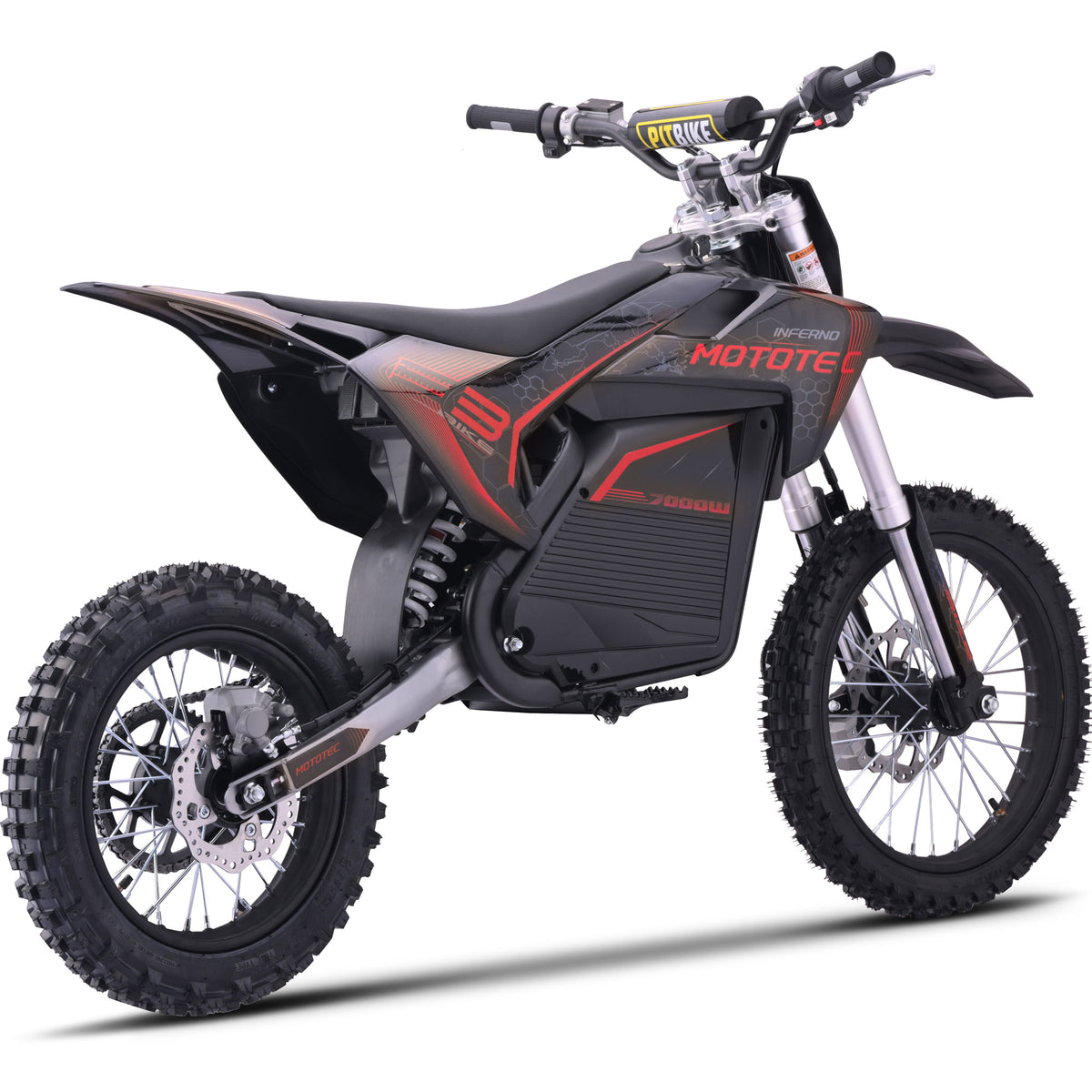 MotoTec 72V 7000W Pro Electric Dirt Bike Lithium Red - view 2