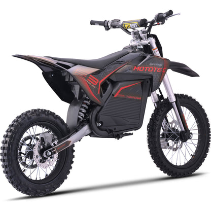 MotoTec 72V 7000W Pro Electric Dirt Bike Lithium Red - view 2