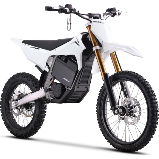 MotoTec 72V 8000W Pro Electric Dirt Bike 19/16 Lithium White