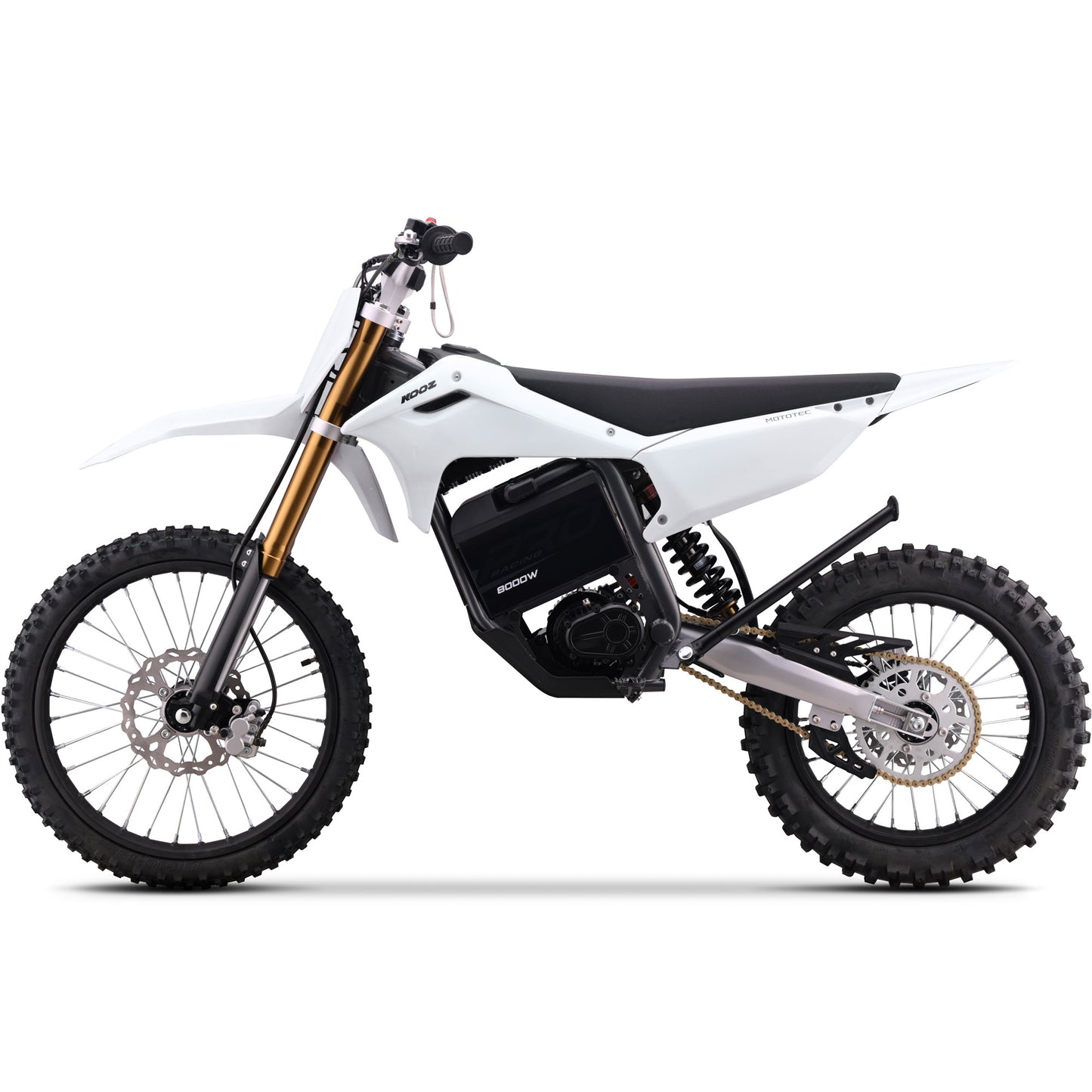 MotoTec 72V 8000W Pro Electric Dirt Bike 19/16 Lithium White - view 4