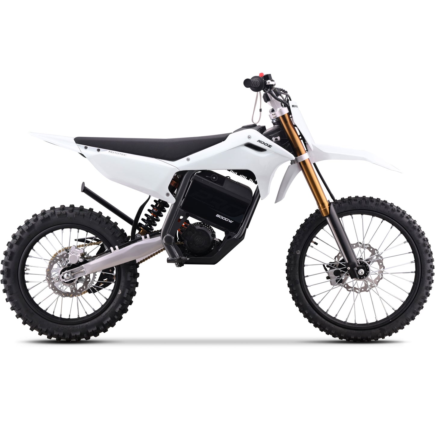 MotoTec 72V 8000W Pro Electric Dirt Bike 19/16 Lithium White - view 5