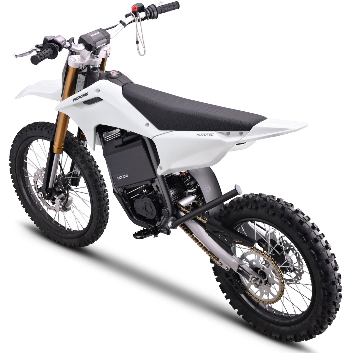 MotoTec 72V 8000W Pro Electric Dirt Bike 19/16 Lithium White - view 9