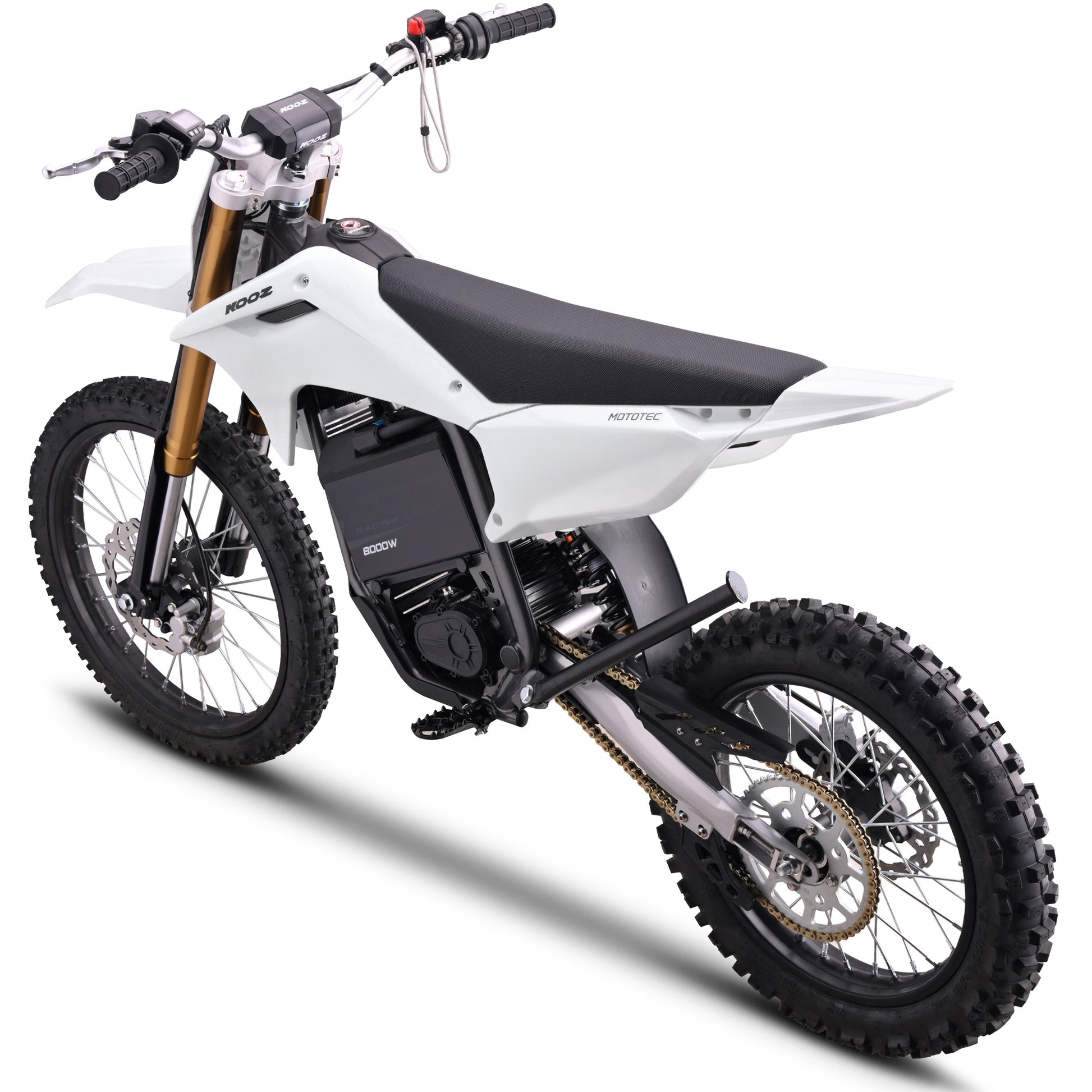 MotoTec 72V 8000W Pro Electric Dirt Bike 19/16 Lithium White - view 9