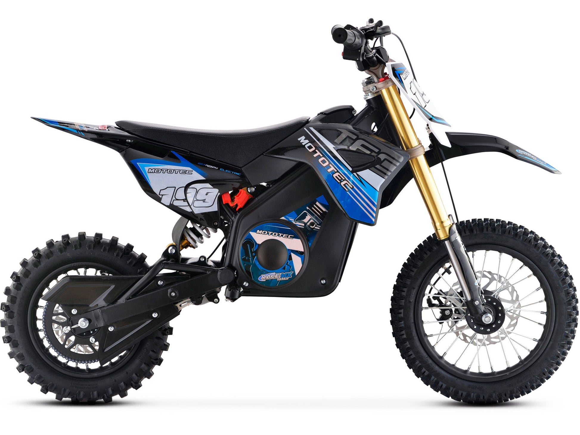 MotoTec 36V 1200W Pro Electric Dirt Bike Lithium Blue - view 2