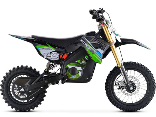 MotoTec 36V 1200W Pro Electric Dirt Bike Lithium Green - view 2