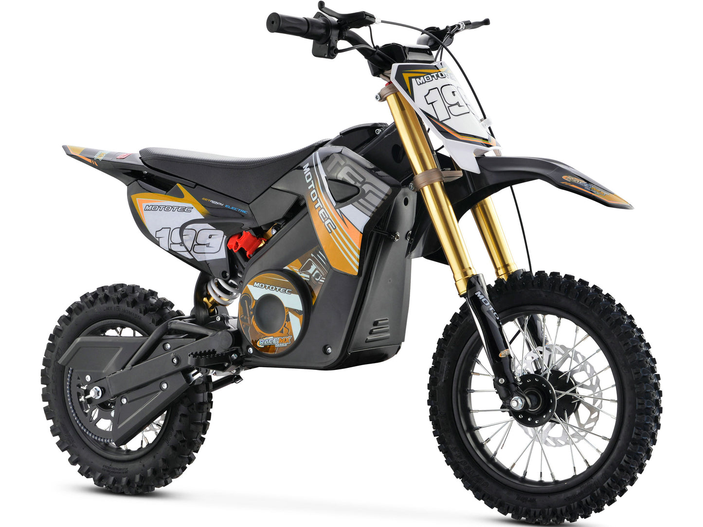 MotoTec 36V 1200W Pro Electric Dirt Bike Lithium Orange