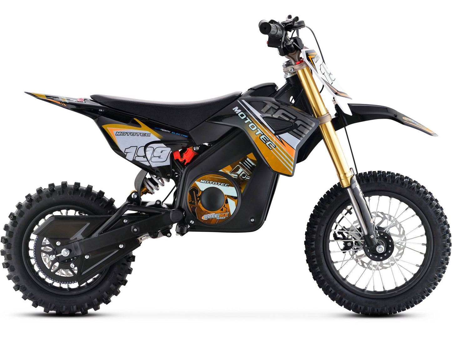 MotoTec 36V 1200W Pro Electric Dirt Bike Lithium Orange - view 2