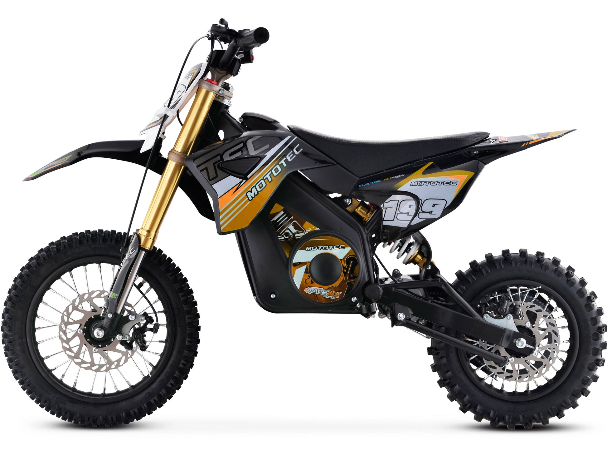 MotoTec 36V 1200W Pro Electric Dirt Bike Lithium Orange - view 4
