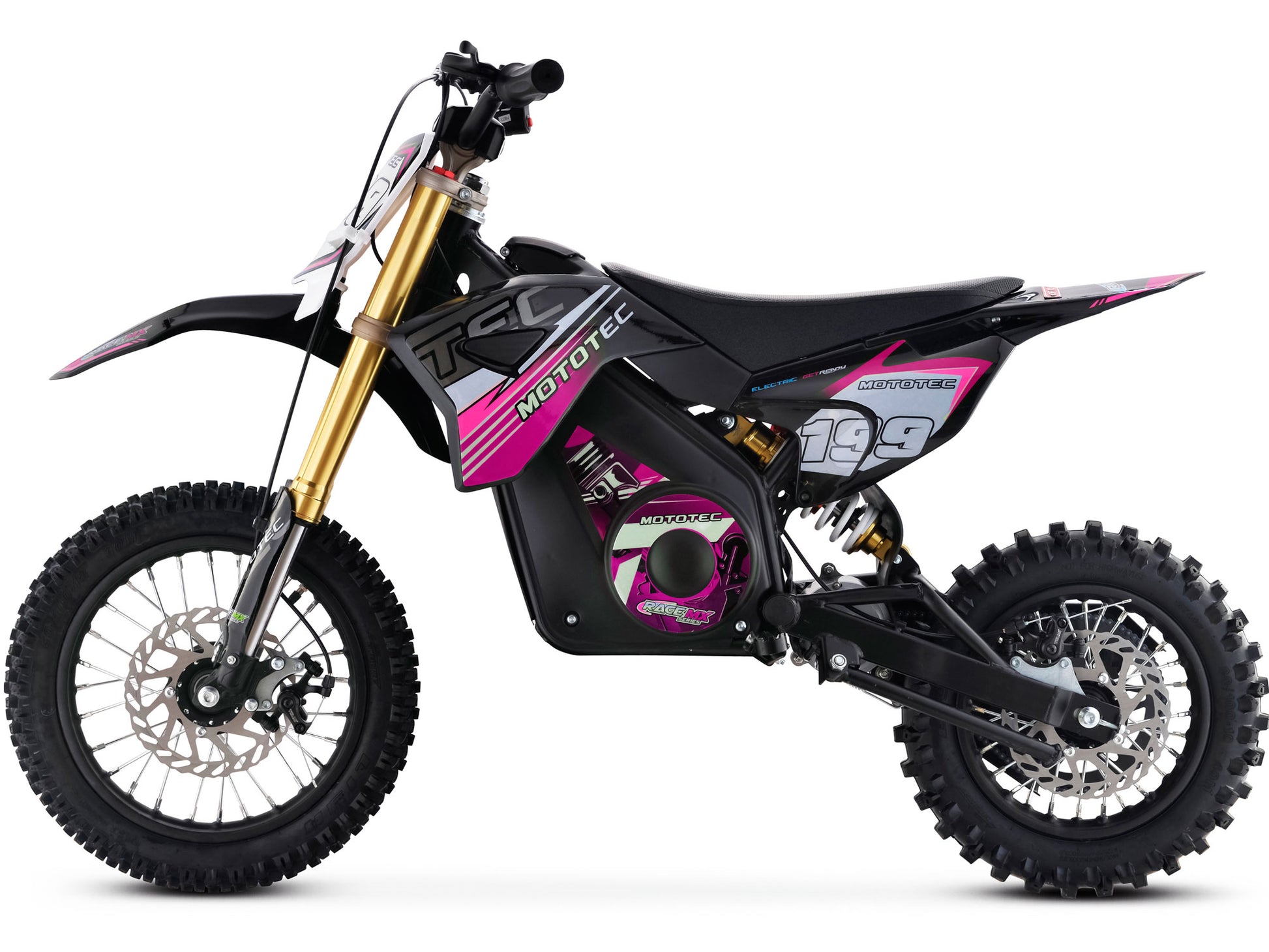 MotoTec 36V 1200W Pro Electric Dirt Bike Lithium Pink - view 4