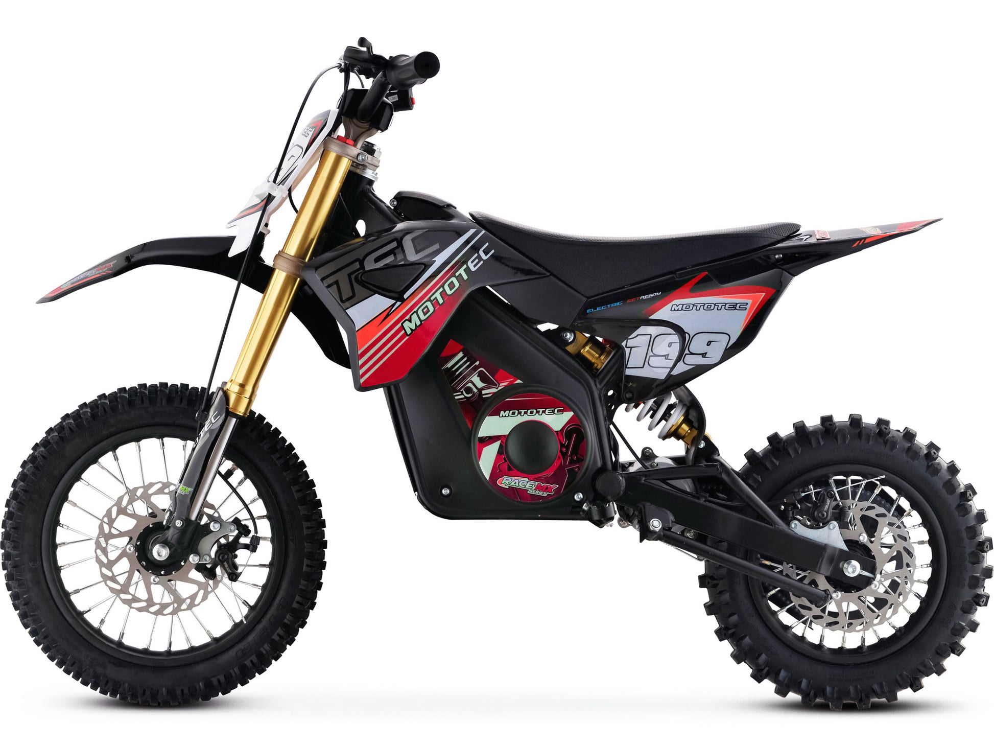 MotoTec 36V 1200W Pro Electric Dirt Bike Lithium Red - view 4