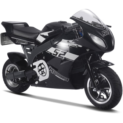 MotoTec 1000W 48V Electric Superbike Black - view 2