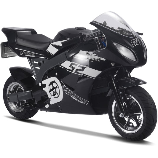 MotoTec 1000W 48V Electric Superbike Black - view 2