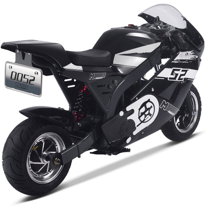 MotoTec 1000W 48V Electric Superbike Black - view 4