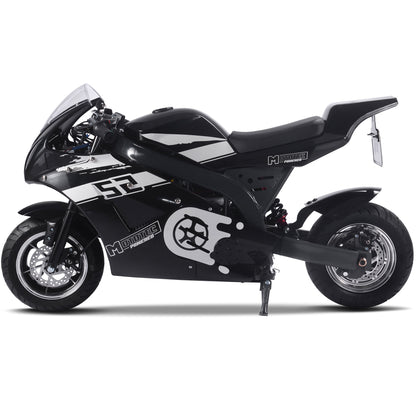 MotoTec 1000W 48V Electric Superbike Black - view 6