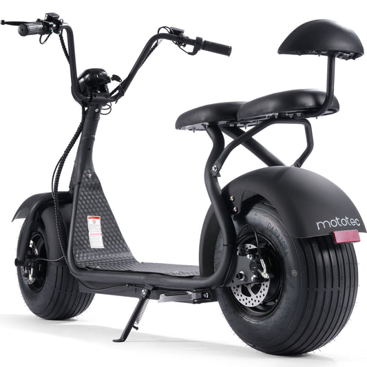 MotoTec Fat Tire 60V 18Ah 2000W Lithium Electric Scooter Black - view 2