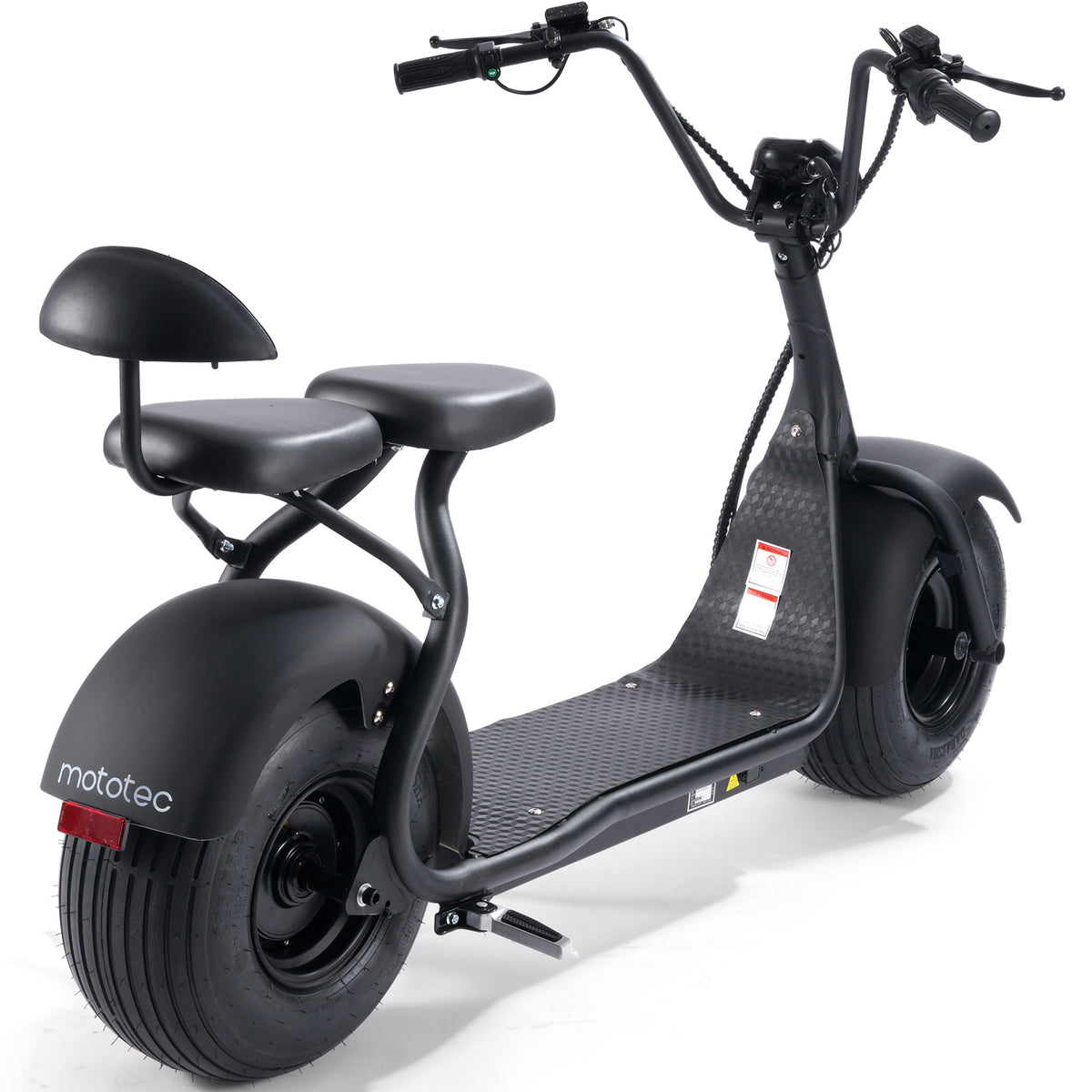 MotoTec Fat Tire 60V 18Ah 2000W Lithium Electric Scooter Black - view 3
