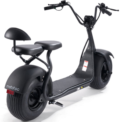 MotoTec Fat Tire 60V 18Ah 2000W Lithium Electric Scooter Black - view 3