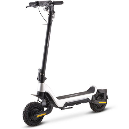 MotoTec Fury 48V 1000W Lithium Electric Scooter Silver
