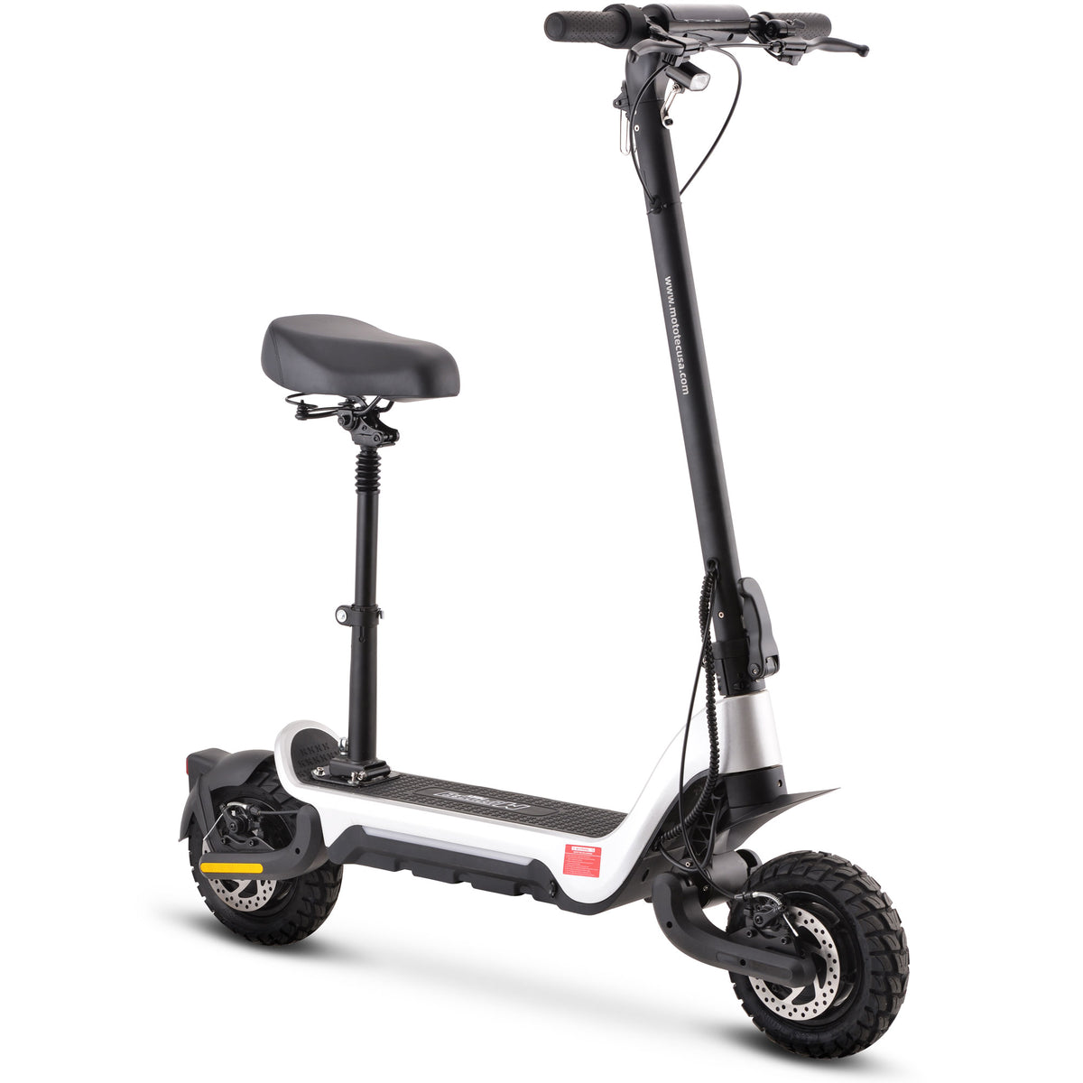 MotoTec Fury 48V 1000W Lithium Electric Scooter Silver - view 2
