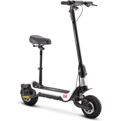 MotoTec Fury 48V 1000W Lithium Electric Scooter Silver - view 2