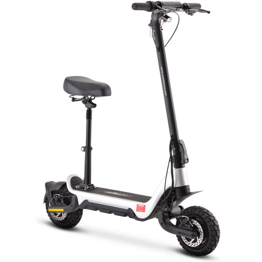MotoTec Fury 48V 1000W Lithium Electric Scooter Silver - view 2