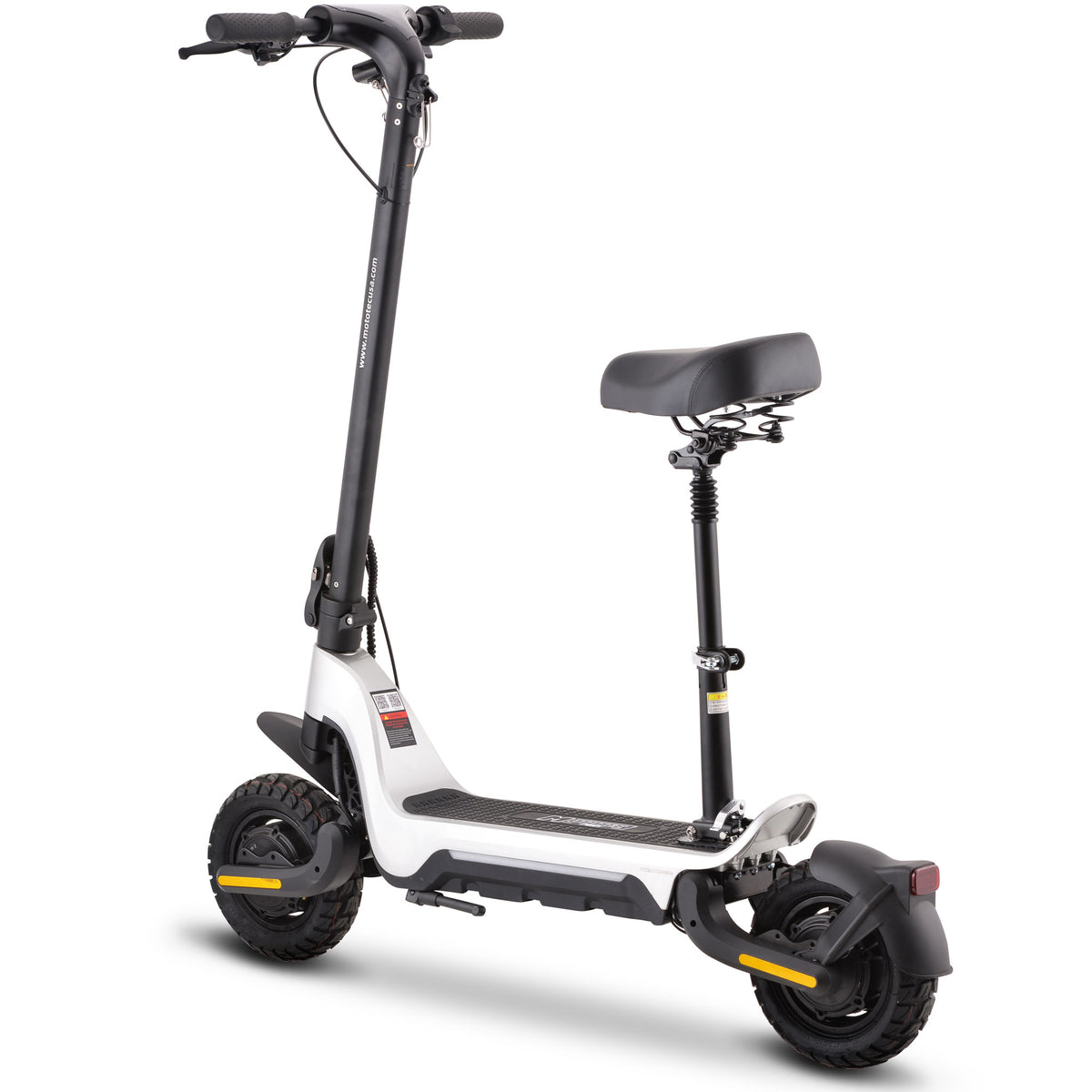 MotoTec Fury 48V 1000W Lithium Electric Scooter Silver - view 5