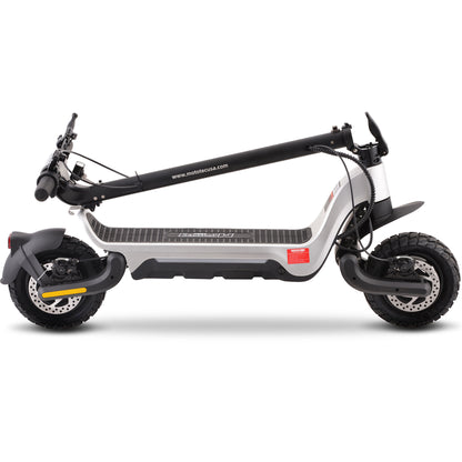 MotoTec Fury 48V 1000W Lithium Electric Scooter Silver - view 7