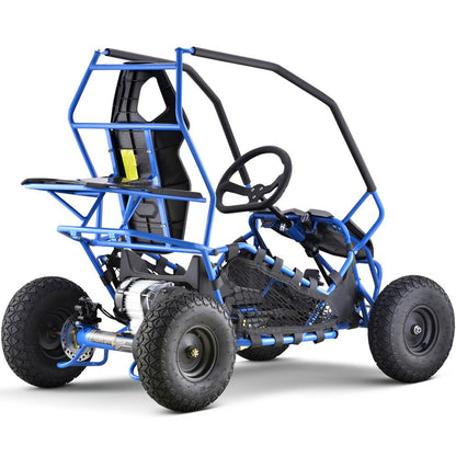 MotoTec Maverick Go Kart 36V 1000W Blue - view 3