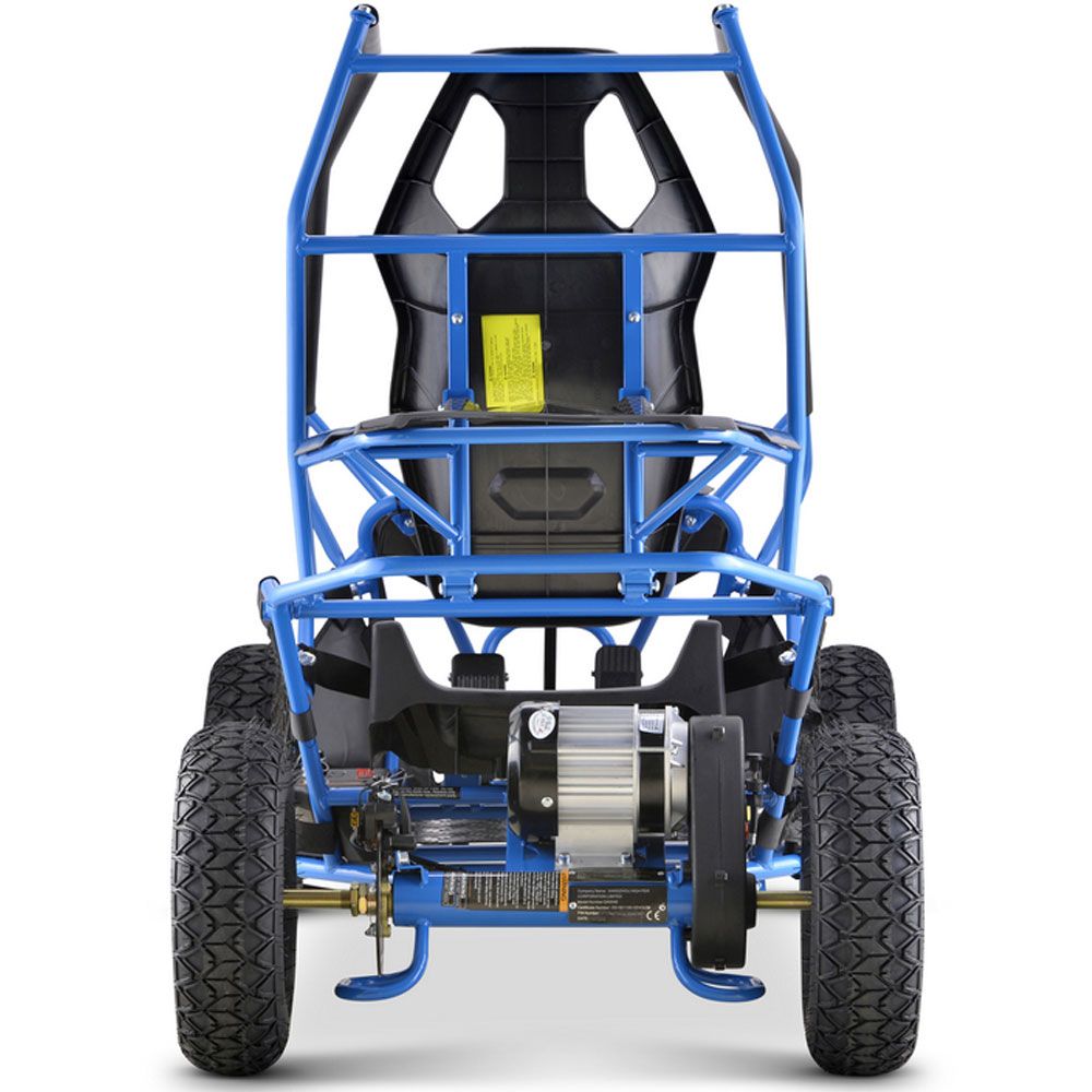 MotoTec Maverick Go Kart 36V 1000W Blue - view 4
