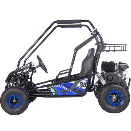 MotoTec Mud XL 212cc 2 Seat Go Kart Full Suspension Blue - view 4