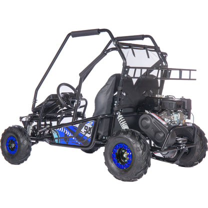 MotoTec Mud XL 212cc 2 Seat Go Kart Full Suspension Blue - view 5