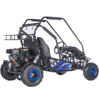 MotoTec Mud XL 212cc 2 Seat Go Kart Full Suspension Blue - view 7