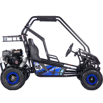 MotoTec Mud XL 212cc 2 Seat Go Kart Full Suspension Blue - view 8