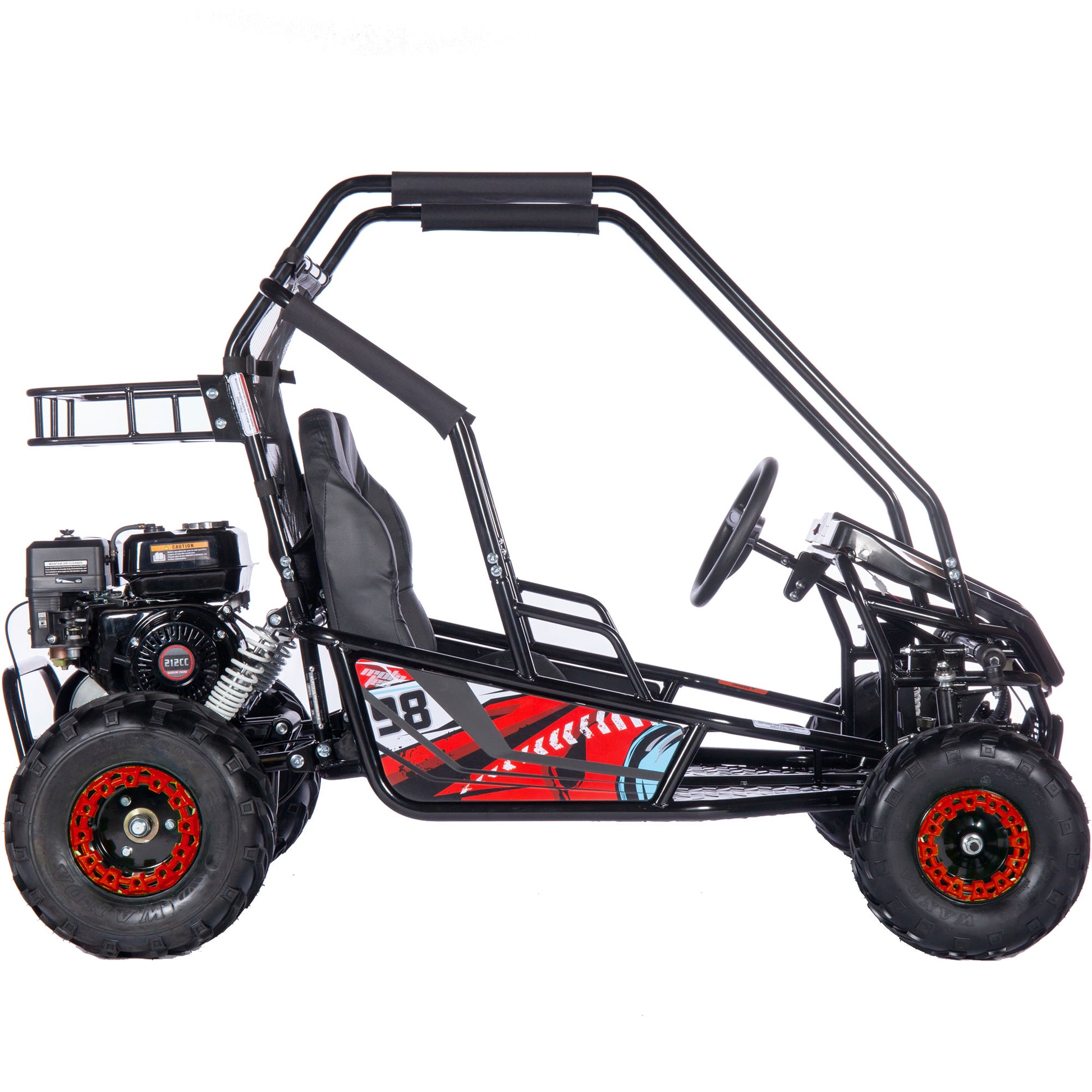 MotoTec Mud XL 212cc 2 Seat Go Kart Full Suspension Red - view 2