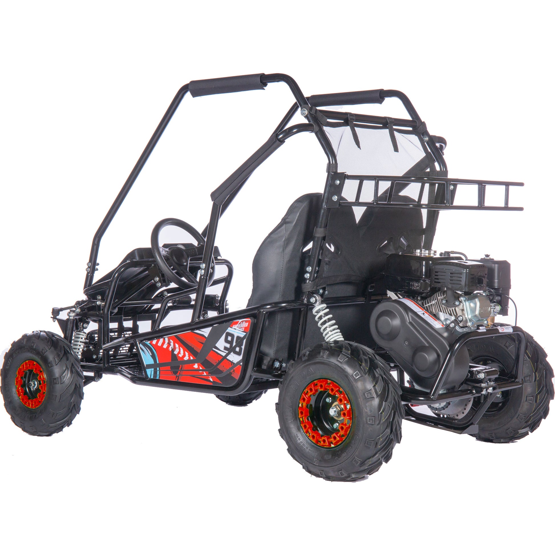 MotoTec Mud XL 212cc 2 Seat Go Kart Full Suspension Red - view 5