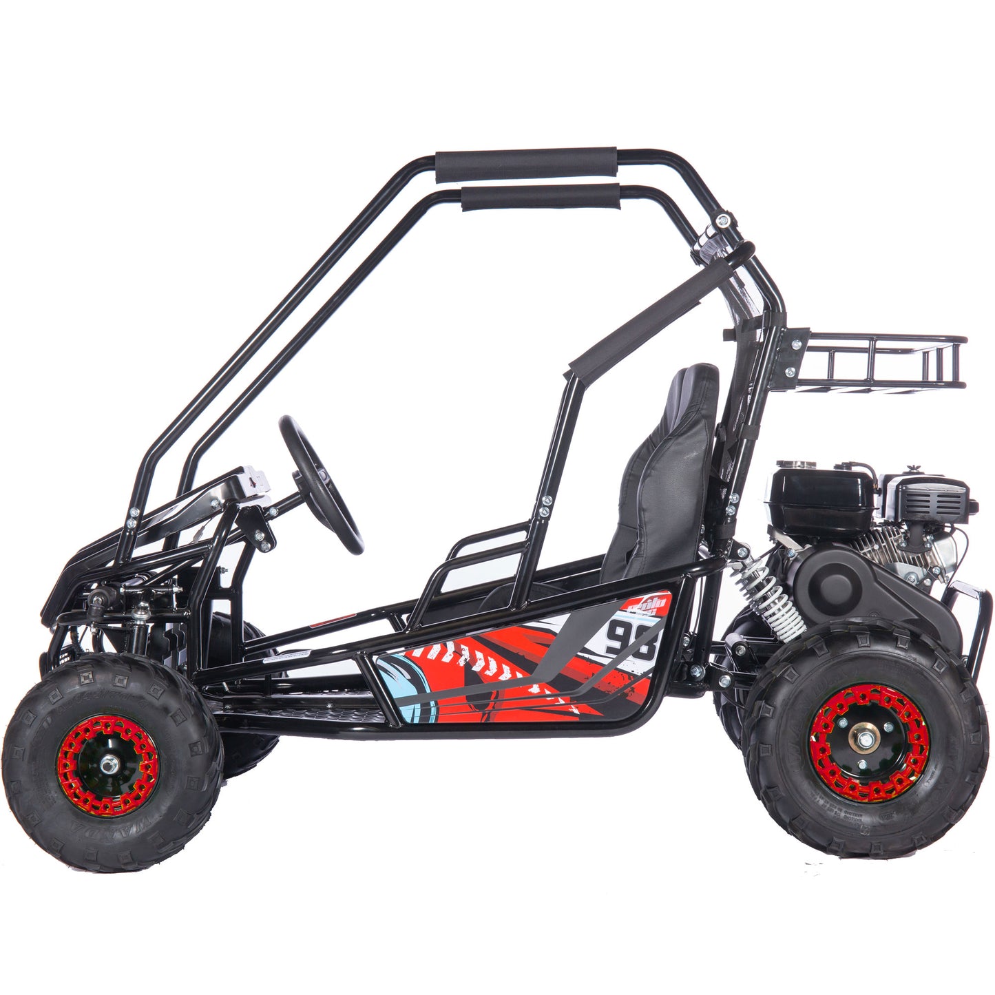 MotoTec Mud XL 212cc 2 Seat Go Kart Full Suspension Red - view 6